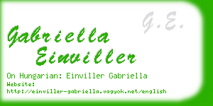 gabriella einviller business card